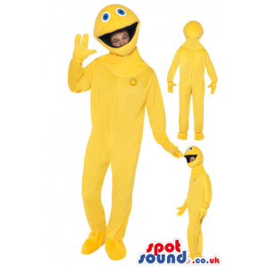 Yellow Pac Man Video Game Character Adult Size Costume - Custom