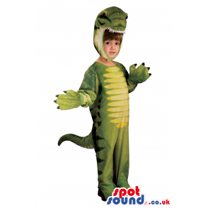 Cute Green Dinosaur Children Size Costume Or Disguise - Custom