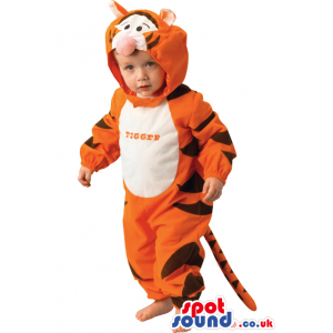 Cute Orange Tiger Children Size Costume Or Disguise - Custom