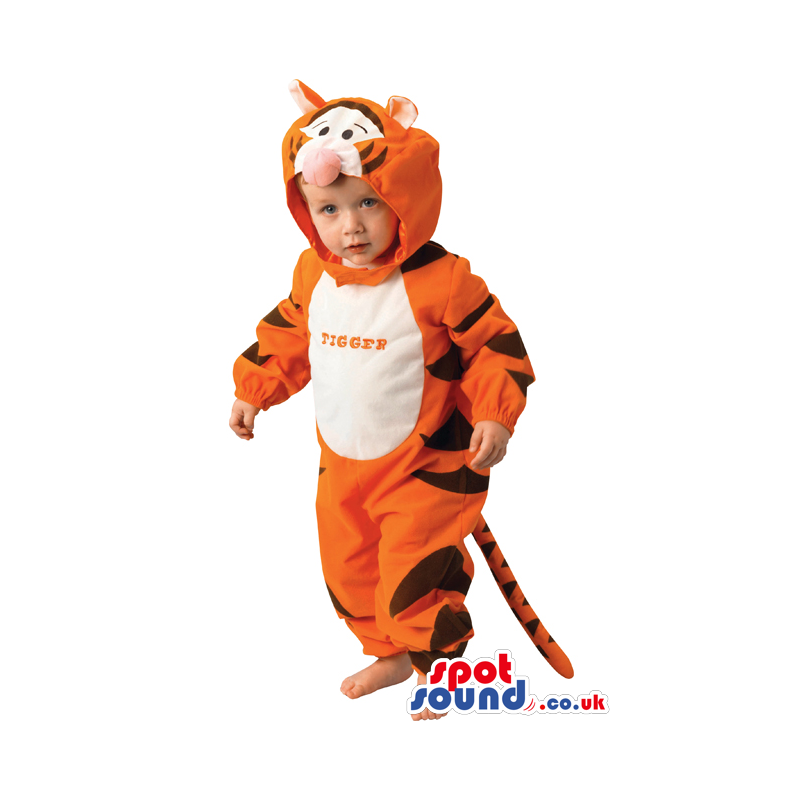 Cute Orange Tiger Children Size Costume Or Disguise - Custom