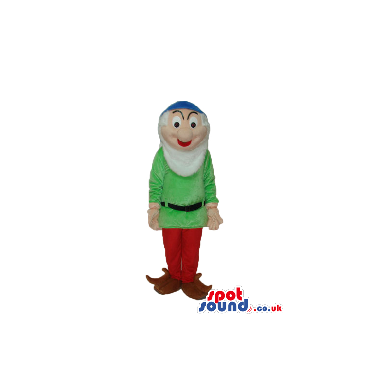 Snow White And The Seven Dwarfs Character Mascot In Green