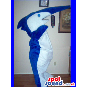 Customizable Blue And White Swordfish Plush Mascot - Custom