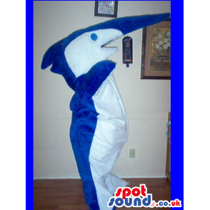 Customizable Blue And White Swordfish Plush Mascot - Custom