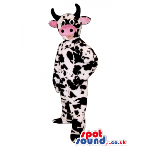 Black And White Cow Children Size Plush Costume Or Disguise -