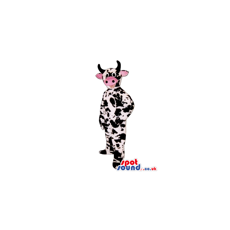 Black And White Cow Children Size Plush Costume Or Disguise -