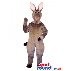 Cute Grey Donkey Children Size Plush Costume Or Disguise -