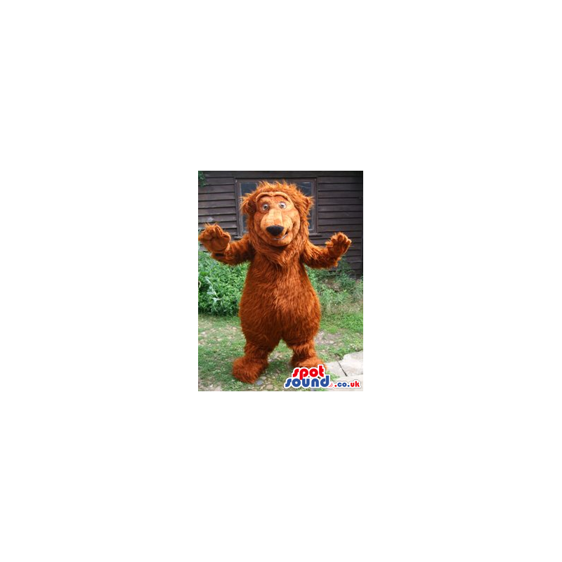 Customizable Cute Hairy Brown Bear Animal Plush Mascot - Custom