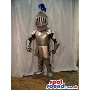 Amazing Realistic Medieval Warrior Armor Character Mascot -