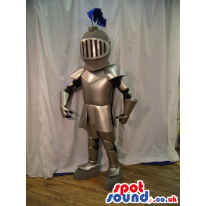 Amazing Realistic Medieval Warrior Armor Character Mascot -