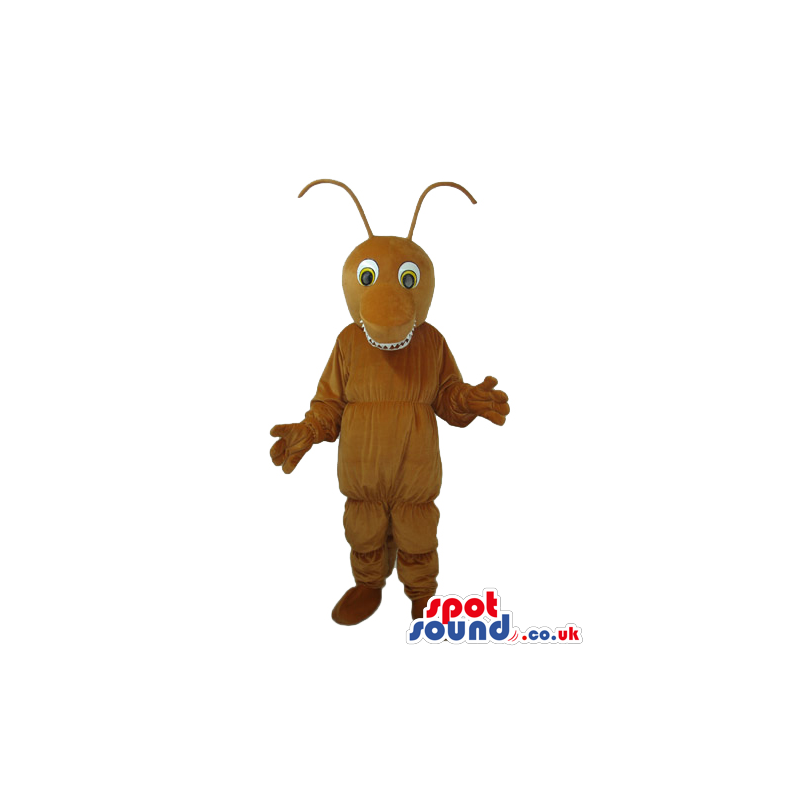 Brown Ant Bug Plush Mascot With A Funny Smile And Eyes - Custom