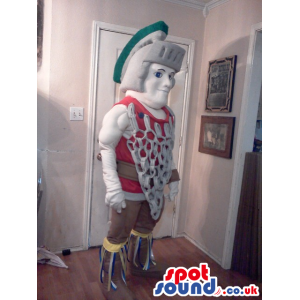 Character Mascot Wearing Medieval Armor And Garments - Custom