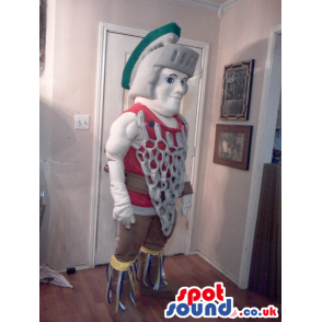Character Mascot Wearing Medieval Armor And Garments - Custom