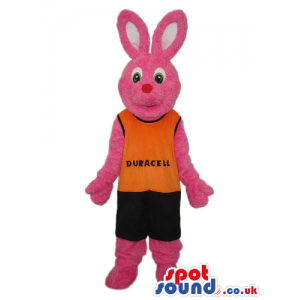 Customizable Popular Pink Rabbit Duracell Battery Mascot -
