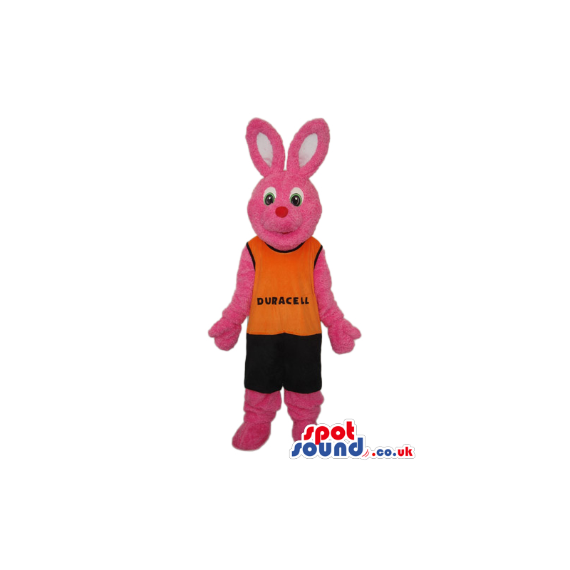 Customizable Popular Pink Rabbit Duracell Battery Mascot -