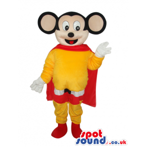 Cute Popular Mighty Mouse Cartoon Character Super Hero Mascot -
