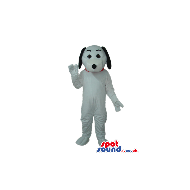 White Dog Plush Mascot Like Snoopy Cartoon Character - Custom