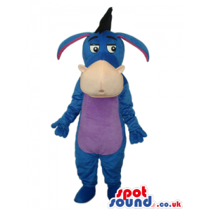 Winnie The Pooh Blue Donkey Cartoon Character Mascot - Custom