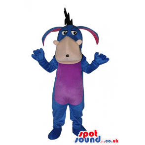 Winnie The Pooh Blue Donkey Cartoon Character Mascot - Custom