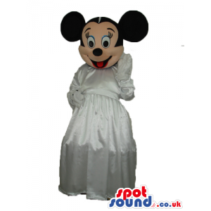 Minnie Mouse Disney Character Mascot In A Wedding Dress -