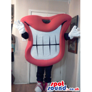Amazing Big Funny Red Lips And Teeth Plush Mascot - Custom