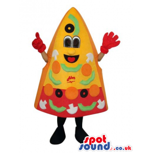 Fantasy Funny Pizza Slice Food Plush Mascot With Many