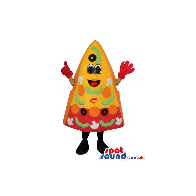 Fantasy Funny Pizza Slice Food Plush Mascot With Many