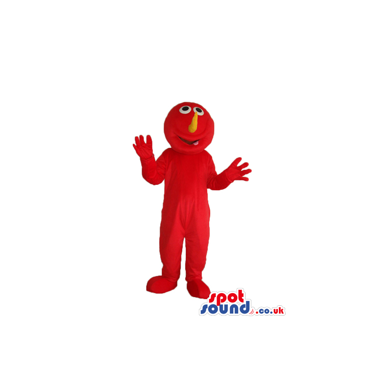 Elmo Alike Character Plush Mascot With Orange Nose - Custom