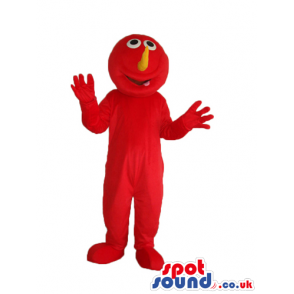 Elmo Alike Character Plush Mascot With Orange Nose - Custom