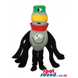 Spider Mascot With Rastafarian Jamaican Reggae Colors - Custom