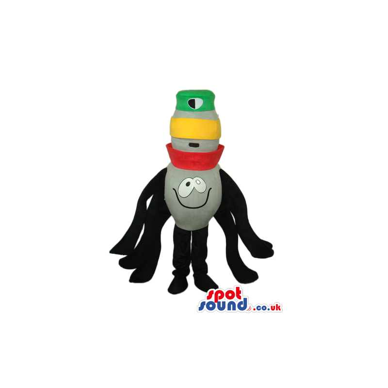 Spider Mascot With Rastafarian Jamaican Reggae Colors - Custom