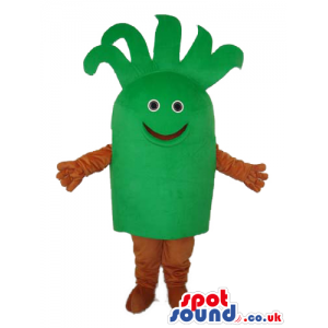 Green Fantasy Vegetable Plush Mascot With A Cute Face - Custom