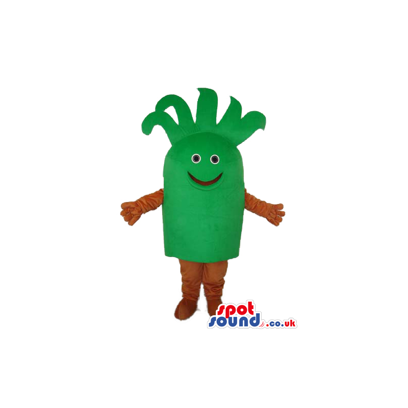 Green Fantasy Vegetable Plush Mascot With A Cute Face - Custom