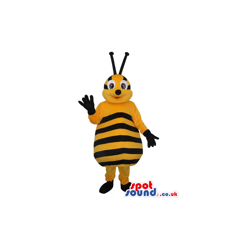 Cute Bee Insect Plush Mascot With Funny Round Big Belly -