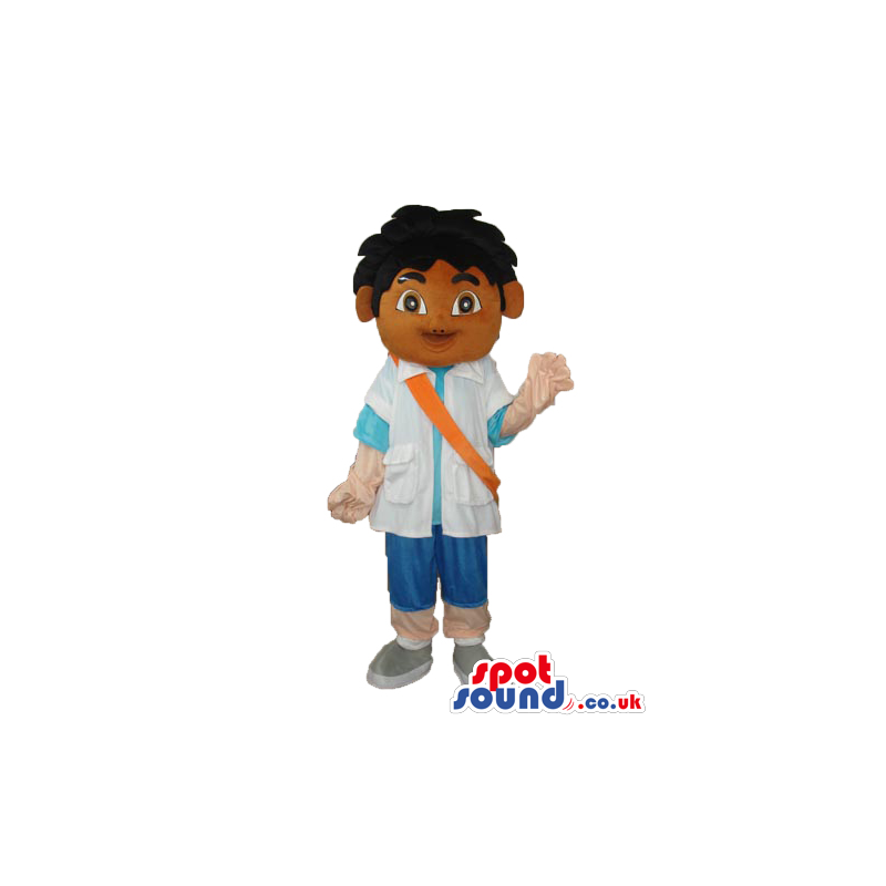 Dark Dora The Explorer Boy Cartoon Character Mascot - Custom