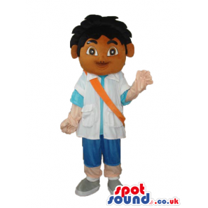Dark Dora The Explorer Boy Cartoon Character Mascot - Custom