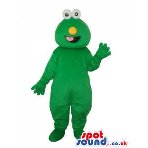 Cookie Monster Alike Character Plush Mascot In Green - Custom