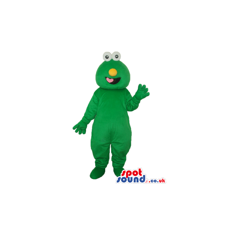 Cookie Monster Alike Character Plush Mascot In Green - Custom