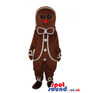 Ginger Bread Man Cake Plush Mascot With White Decoration -