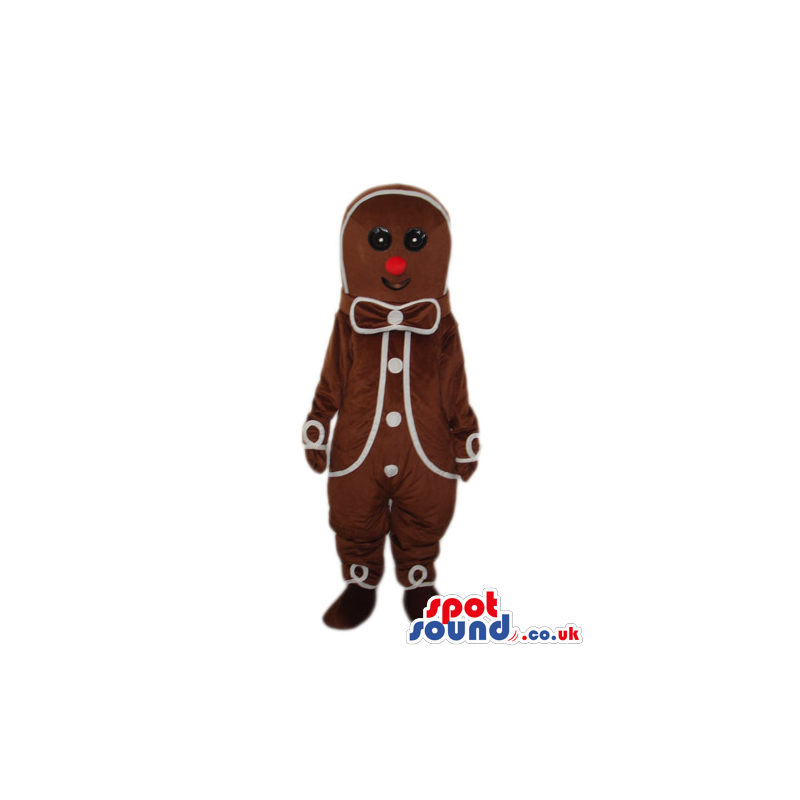 Ginger Bread Man Cake Plush Mascot With White Decoration -