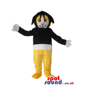 Cute Yellow And Black Fantasy Rabbit Plush Mascot - Custom