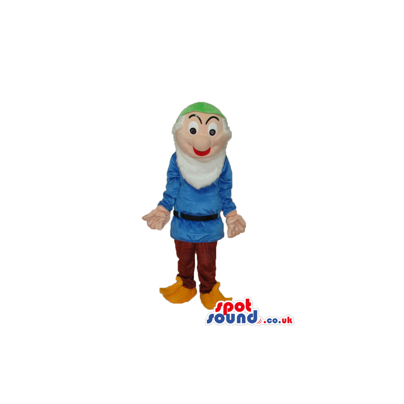 Snow White And The Seven Dwarfs Mascot In Blue Clothes - Custom