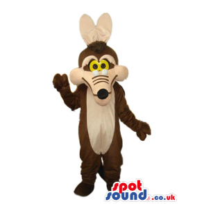 Wile E. Coyote Alike Cartoon Character With Yellow Eyes -