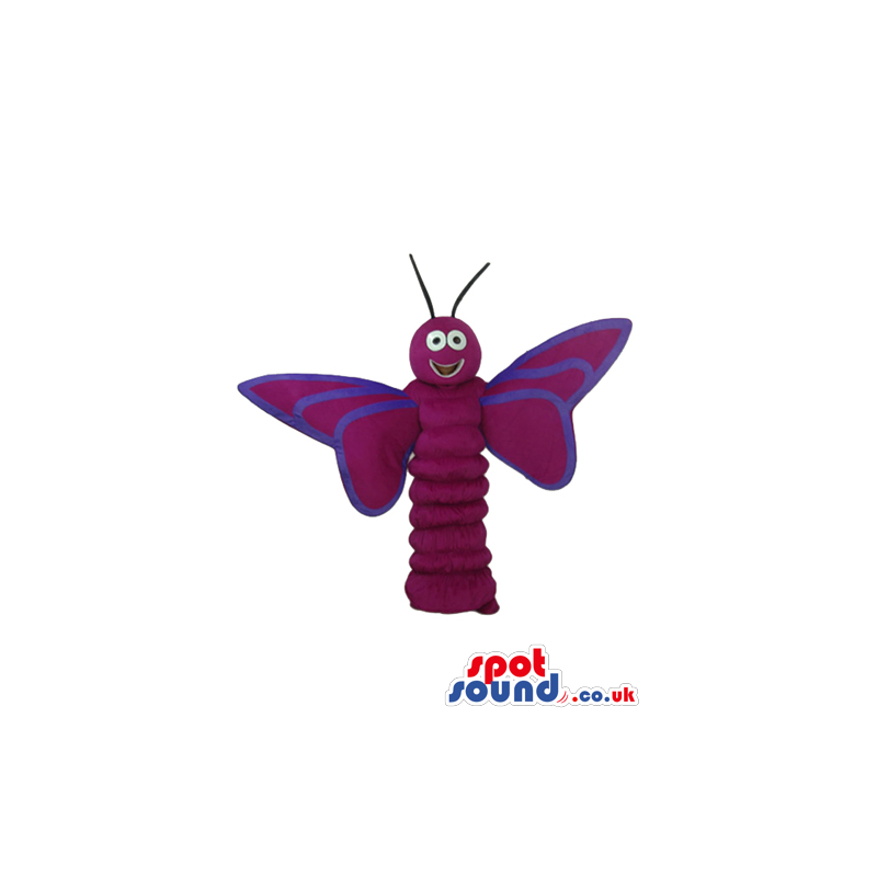 Cute And Happy Purple And Blue Butterfly Plush Mascot - Custom