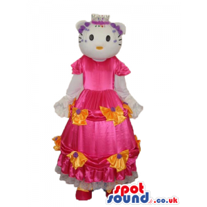 Hello Kitty mascot with a pretty pink heart dress Sizes L (175-180CM)