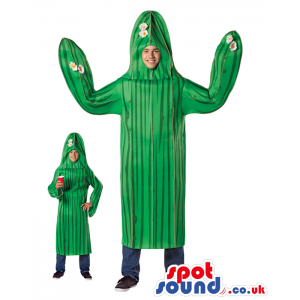 Green Cactus Plant Adult Size Costume Or Disguise - Custom