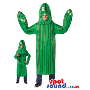 Green Cactus Plant Adult Size Costume Or Disguise - Custom