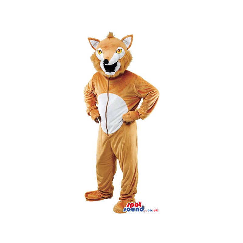 Brown And White Fox Adult Size Plush Costume Disguise Costume -