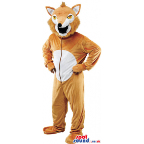 Brown And White Fox Adult Size Plush Costume Disguise Costume -
