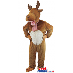 Brown And White Deer Adult Size Plush Costume Disguise Costume