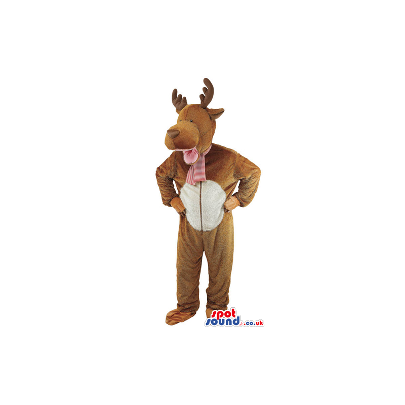 Brown And White Deer Adult Size Plush Costume Disguise Costume